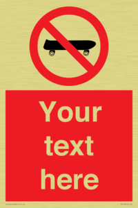 Custom No Skateboarding Sign